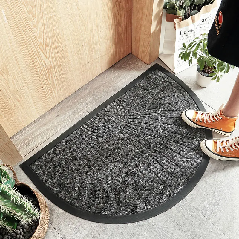 1 alfombrilla semicircular para suelo, alfombrilla para puerta de entrada  semiredonda, felpudo de bienvenida antideslizante para puerta delantera de  Patio, Moda de Mujer