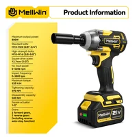 MELLWIN 520N·m Clé à chocs électrique sans fil, perceuse électrique sans fil, tournevis, outil de réparation automobile pour batterie Makita 18V 2