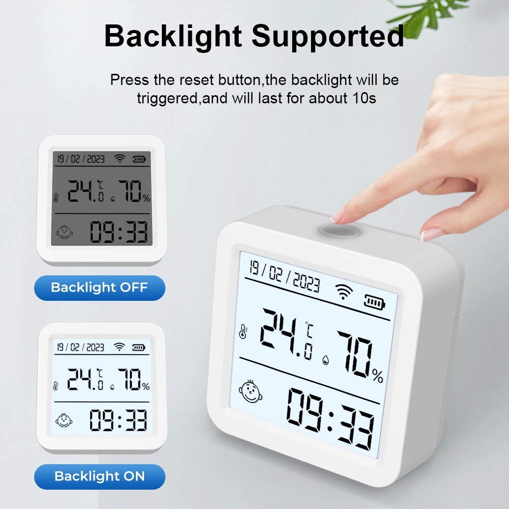 Tuya Smart WIFI Temperature and Humidity Sensor Hygrometer Thermometer with LCD