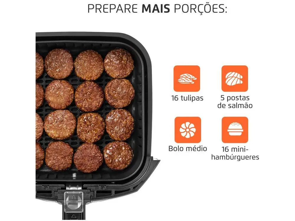 Fritadeira Elétrica sem Óleo/Air Fryer Mondial - 220V 3