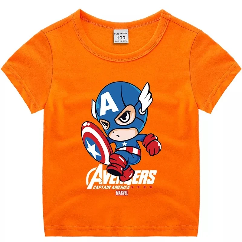 Camiseta con estampado de Vengadores de Marvel y cómic de Disney, ropa para niños, camiseta de superhéroes de Capitán América, camisetas niños y niñas|Camisetas| - AliExpress