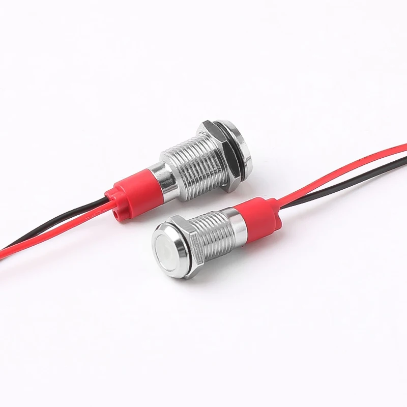 รูปสินค้า ไฟ LED โลหะทนทาน ขนาด 6-12 มม. สีสดใส สายกันน้ำ