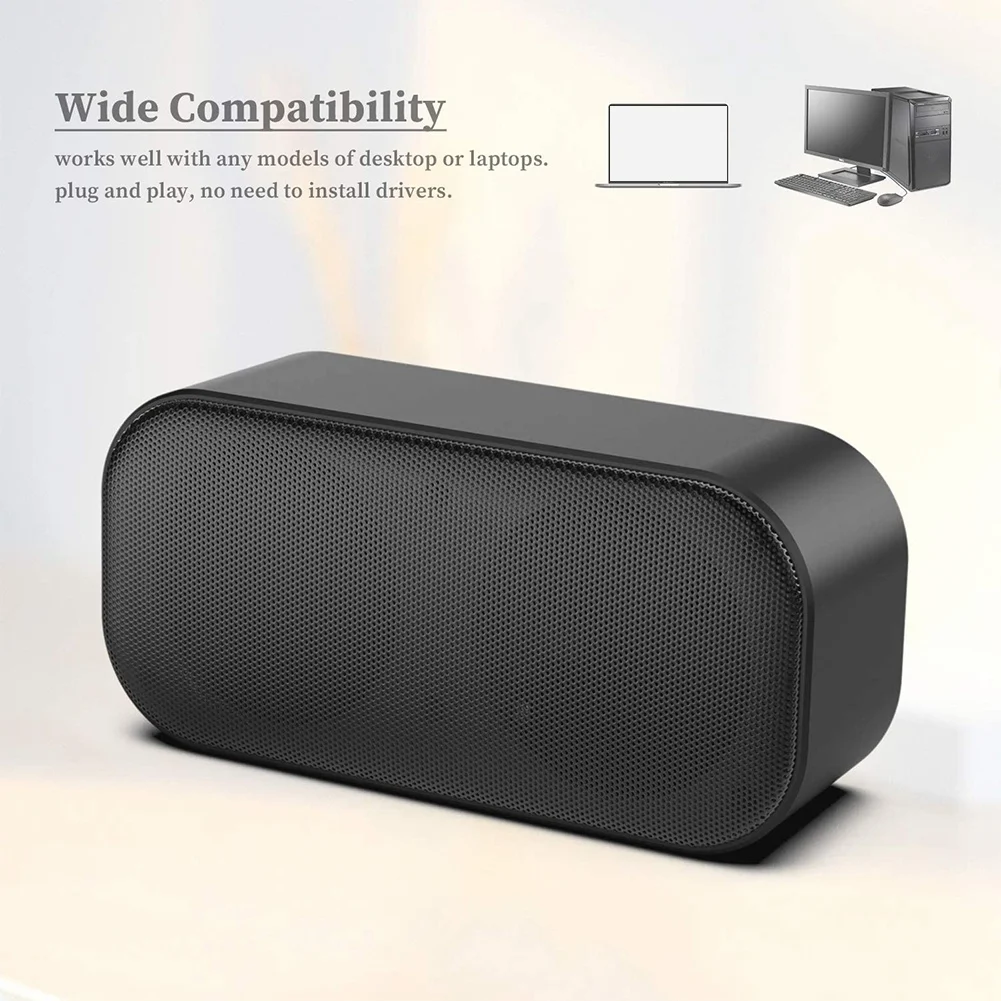 

Портативная USB-Колонка для компьютера, колонка для ПК, универсальная мини-звуковая панель, стереозвук для ТВ/ноутбука/компьютера, Plug and Play