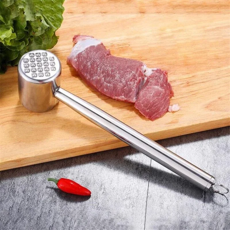 1Pc Multifunction 304 Stainless Steel Steak Meat Hammer Household Kitchen Meat Tenderizers Pounder