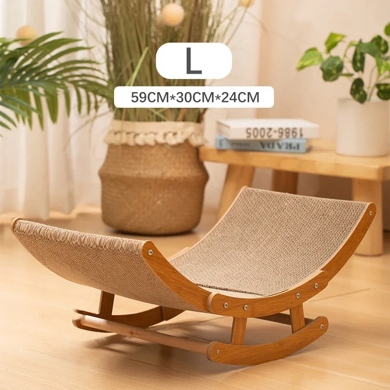 Rascador de madera para gatos, cama antiarañazos 2 en 1, juguetes para mascotas, rascador de uñas, alfombrilla de entrenamiento, garra de molienda 6