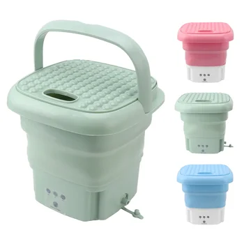 Portable Mini Washing Machine Folding Underwear Socks Washer for Homes Travel Camping 100‑240V 1