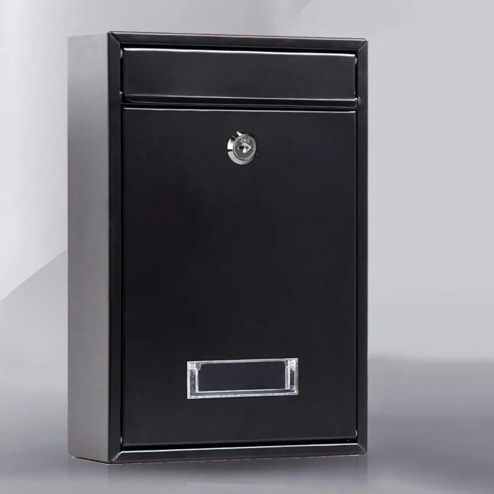 Outdoor Lockable Wall Mounted Hanging Iron Post Letter Box Mailbox with Key