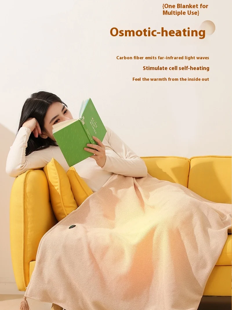 Lohascamping Home office camping heating mat USB charging heating shawl electric blanket washable Shawl Cover Carpet