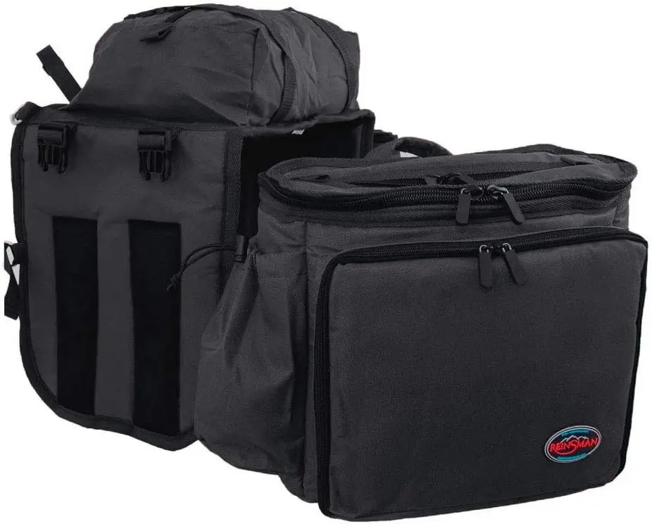 Deluxe Insulated Leakproof Cooler Saddle Bag with Additional Cantle Bag and Straps