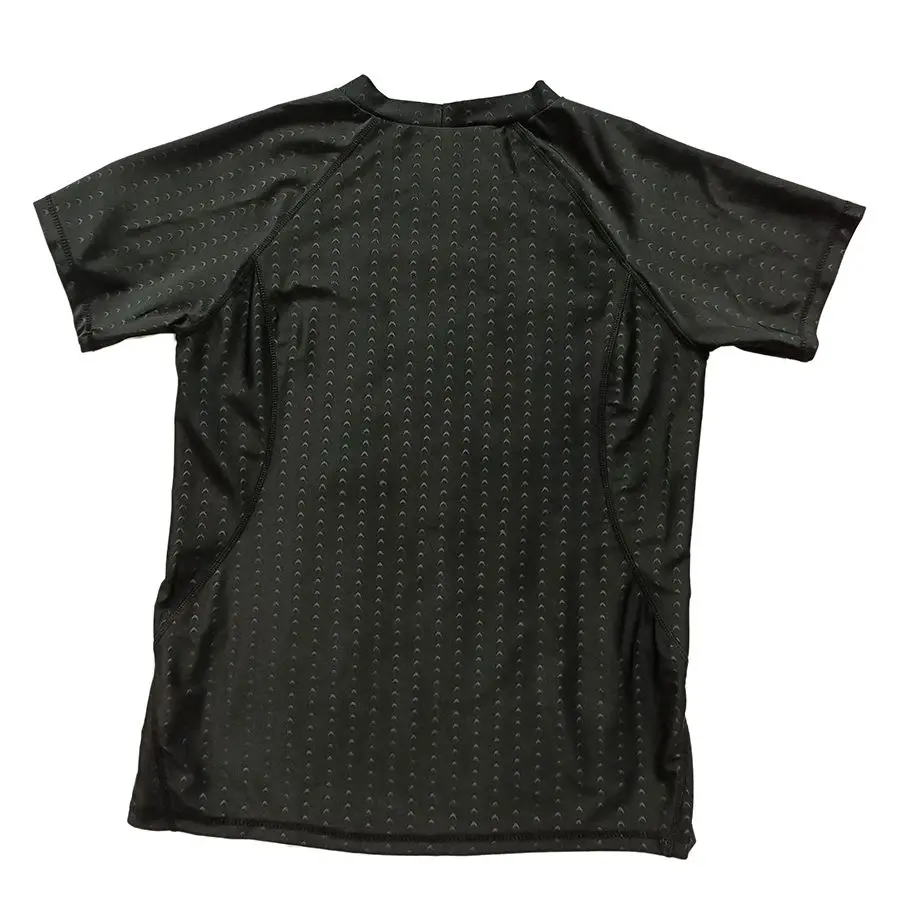 يوكي-ملابس سباحة سريعة الجفاف للرجال ، قمة سباحة ، واقي من الطفح الجلدي للشاطئ ، بدلة سباحة لركوب الأمواج ، قميص بأكمام قصيرة ، قميص دافئ ، سريع الجفاف