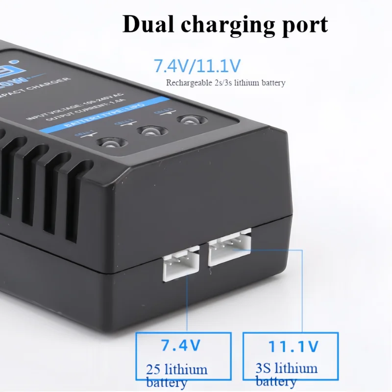 Chargeur multiport 20W USB LiPo RC avec ports de charge individuels et écran LED