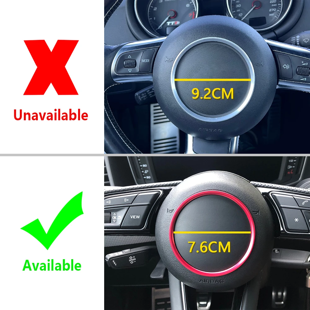 Auto Volante Anello Centrale Trim Cover Sticker Per Audi A4 S4 B9 Rs4 A3 S3 8Y Q2 A5 F5 Tt A1 Q2 2017 2018 Accessori Avant