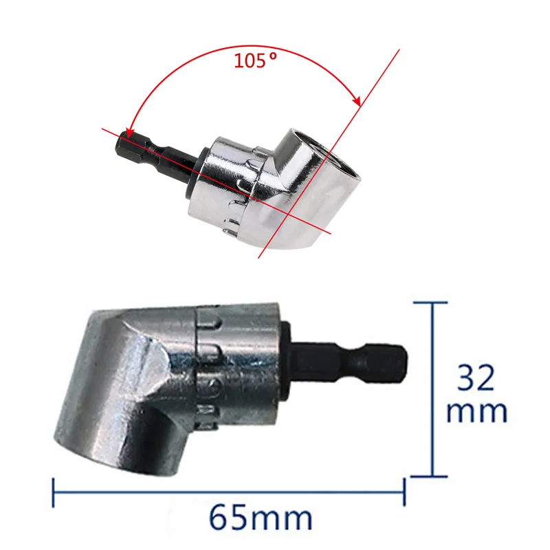105 Degree Angle Hex Bit Screwdriver Socket Holder Adapter Adjustable Bits Drill Angle Screwdriver Batch Head No a Set