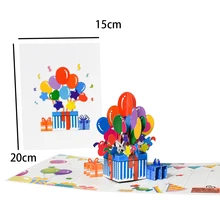  Birthday Gift Card Pop Up Greeting Cards for Kids Business Wife Husband Baby Shower 