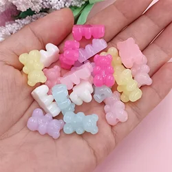 Colorful Acrylic Cartoon Bear Beads - 20pcs Set (Multicolor)