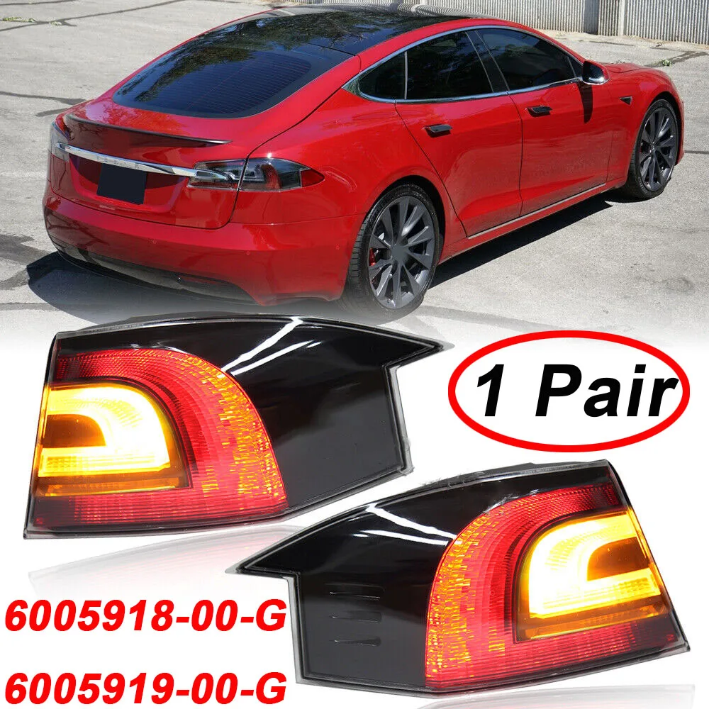 

1 Pair New 6005918-00-G 6005919-00-G High Quality Left & Right Tail Light Assembly Rear Brake Lamp For TESLA MODEL S 2016-2021