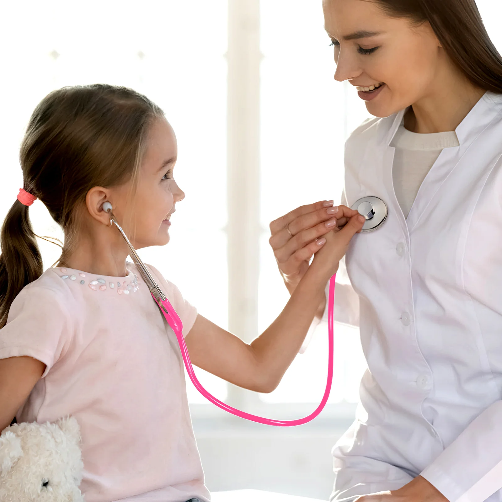 Play Stethoscope for Kids Doctor Playset Real Working That Works Toy Toys Nurse Children Single Use 5