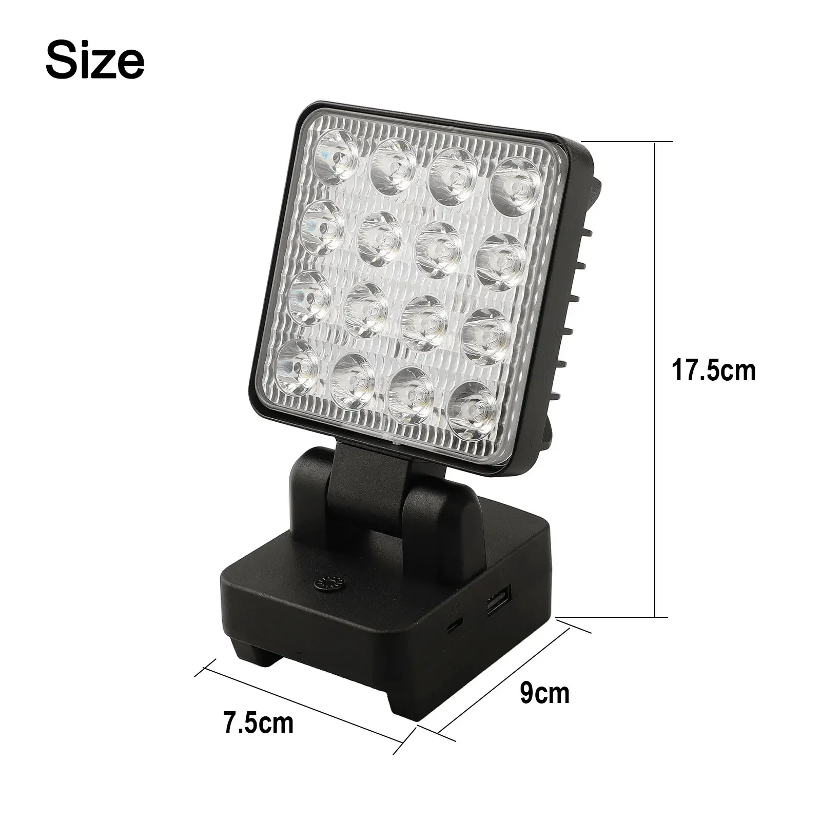 Praktische draadloze werklamp voor Worx WA3593 WA3595 WA3401, eenvoudig