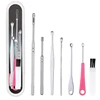 8PCS Set Ear Wax Pickers Earpick Remover Curette Earwax Removal Cleaner Spoon Shovel Piercing Kit Ear Care Booger Cleaning Tool 1