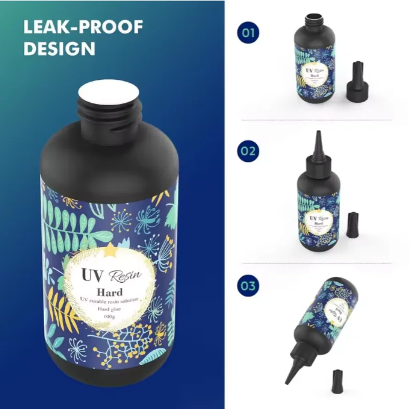 UV Resin 100g Crystal Clear Hard Type UV Glue Ultraviolet Curing Epoxy For DIY Jewelry Making Craft Decoration