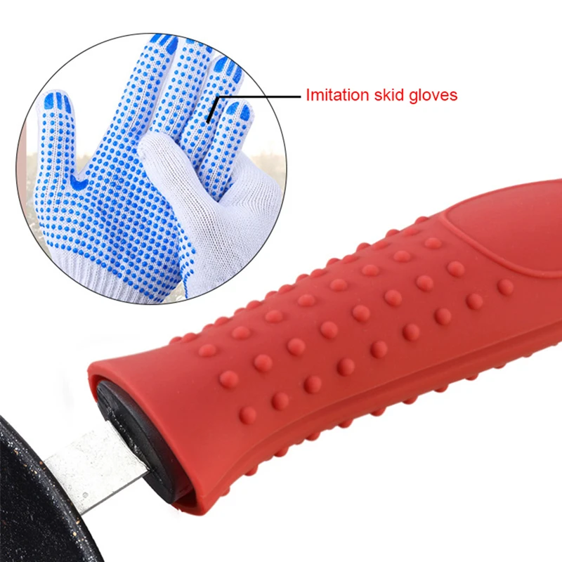 4 Pack Silicone Hot Handle Holders Cover Cast Iron Skillet Handle Cover Pot Holder Sleeve Heat Resistant pot handle cover