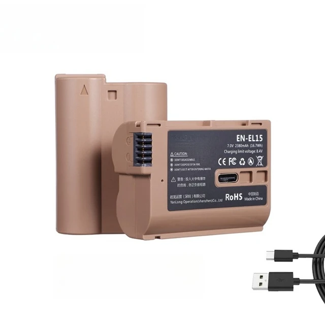 Batteria EN-EL15/EL15C Per Nikon | Ricarica USB-C Diretta 2100mAh | Compatibile Con Z6, Z7, D850 E Altri - Foto 4