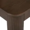Small Modern Rounded Coffee Table, 40 Inch, Solid Wood Contemporary Center Table for Living Room Tea Table, Walnut 4