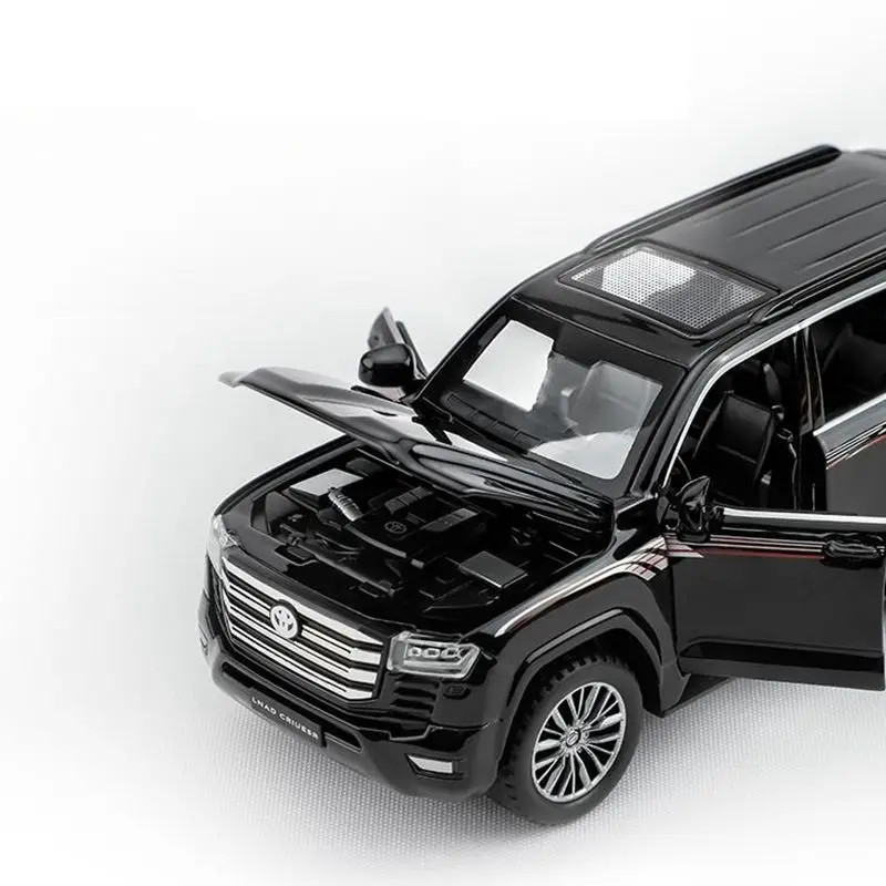 1/32 TOYOTA Land Cruiser LC300 SUV Miniature Diecast Toy Car Model Sound & Light Doors Openable Collection Gift For Boy Children 5