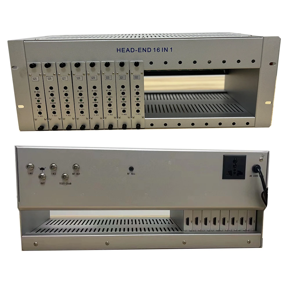 8-channel adjacent frequency analog modulator, hotels, guest houses, cable TV, front-end equipment, HDMI to RF coaxial