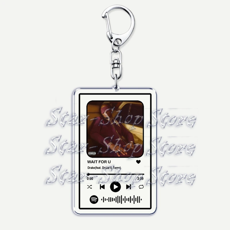 Beliebter Hip Hop Rapper Drizzy Schlüsselanhänger für Frauen, Accessoires, Tasche, One Dance Gods Plan, Rap, Musik, Schlüsselanhänger, Schmuck, Fans, Freunde, Geschenke – Detail 1