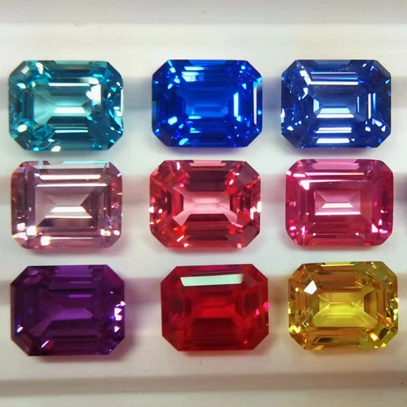 Saphir Bleu Ciel Taille émeraude Naturel Non Chauffé De 1,94 Carat De Ceylan Pierre Précieuse Non Chauffée