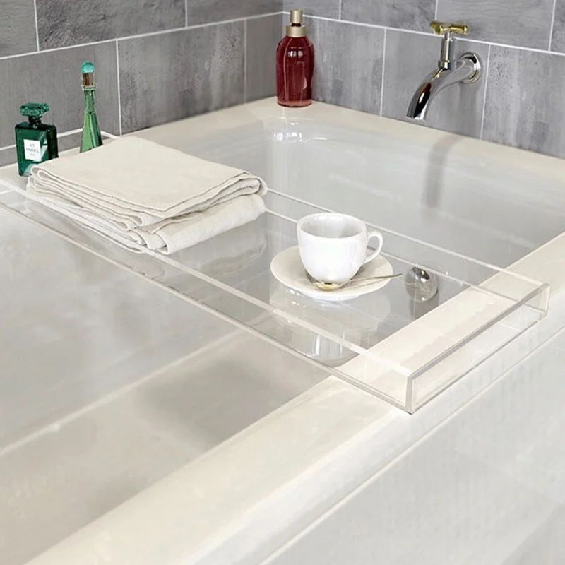 Nordic Acrylic Bathtub Trays Spa Bathtub Holder Bath Table Bathroom Acrylic Tray Storage