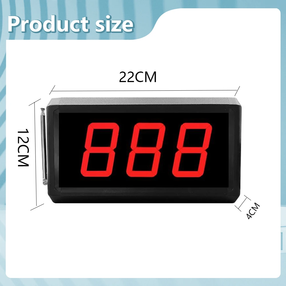 Simple Wireless Call System Display Receiver 2 or 3 Digits Number Screen K-302 (Only 1PC Monitor)
