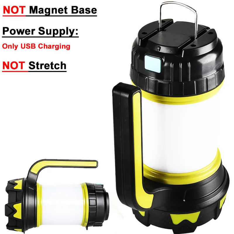 Portable Lanterns Camping Light 8000 Lumen 100W Long Use USB Rechargeable LED Torch Camping Lantern Water Resistant Outdoor Search Flashlight Fish Hunt