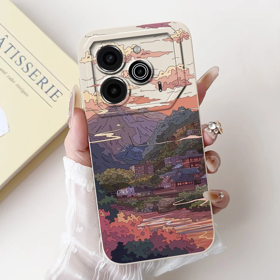Cute Fashion Painted Soft TPU Phone Case - 6.78'' Cover with Bumper Protection