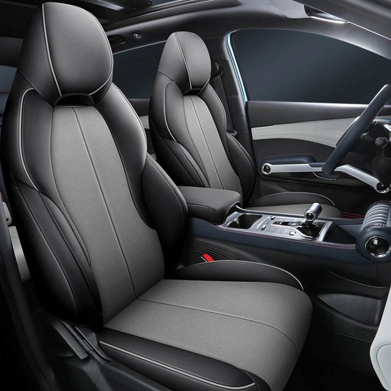 BYD Atto3 Yuan Plus용 통기성 가죽 카시트 커버, 사계절 범용 올 인클루시브 특수 시트 쿠션, 자동차 인테리어