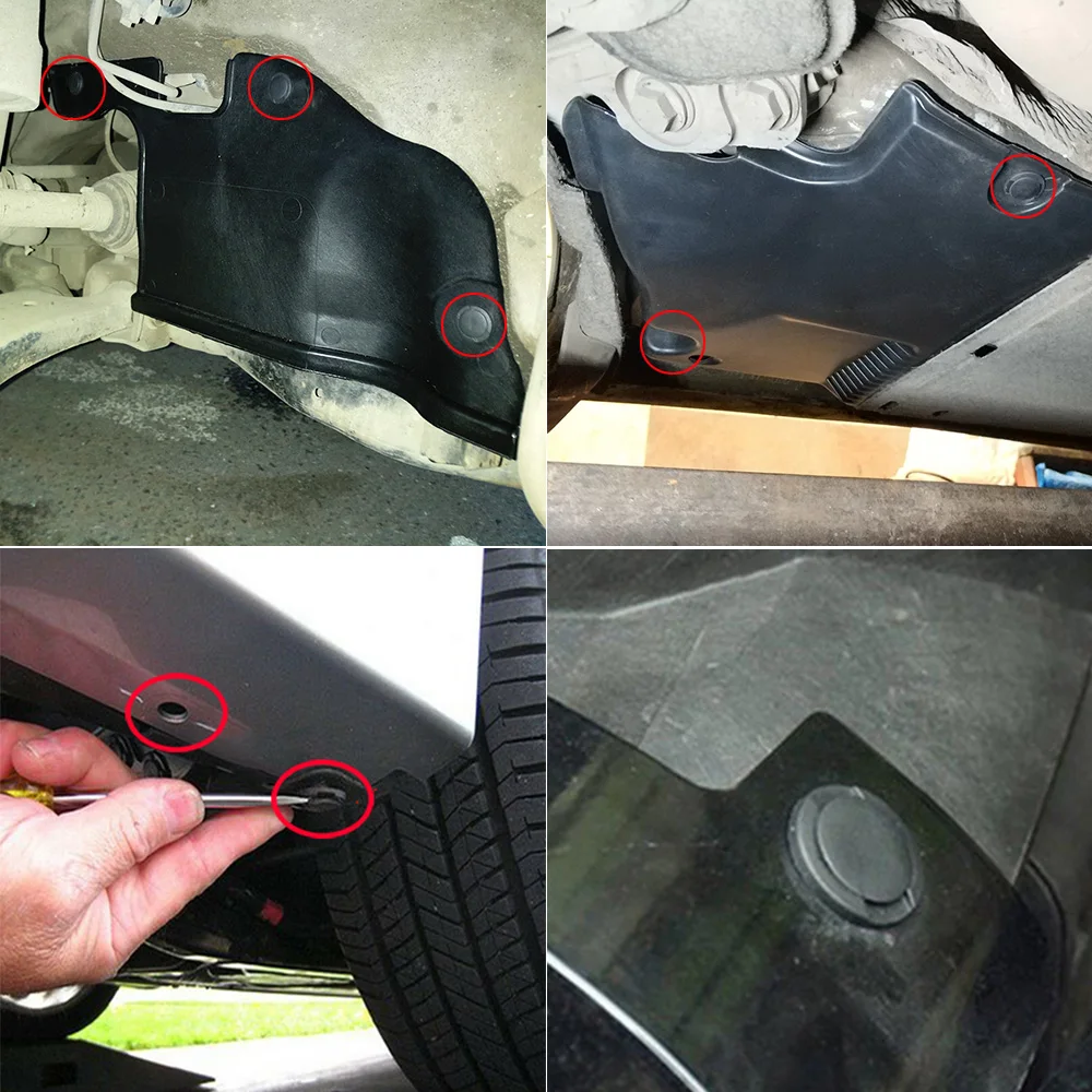 10x Rivetti A Pressione Per Fondo Motore E Paraspruzzi - Adatti Per Renault (7701049271) E Altri Modelli - Qualità Equivalente OEM - 5