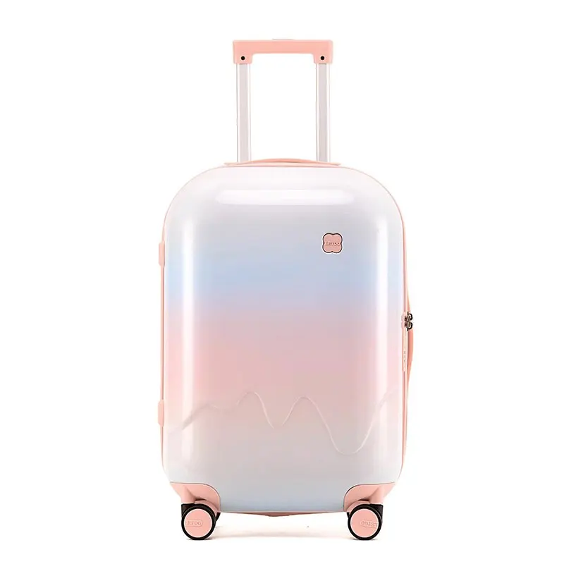 

Luggage with USB Cup Holder High Quality Suitcase Female Travel Bag Cabin Carry on Bag Student Rolling Password Trolley Case