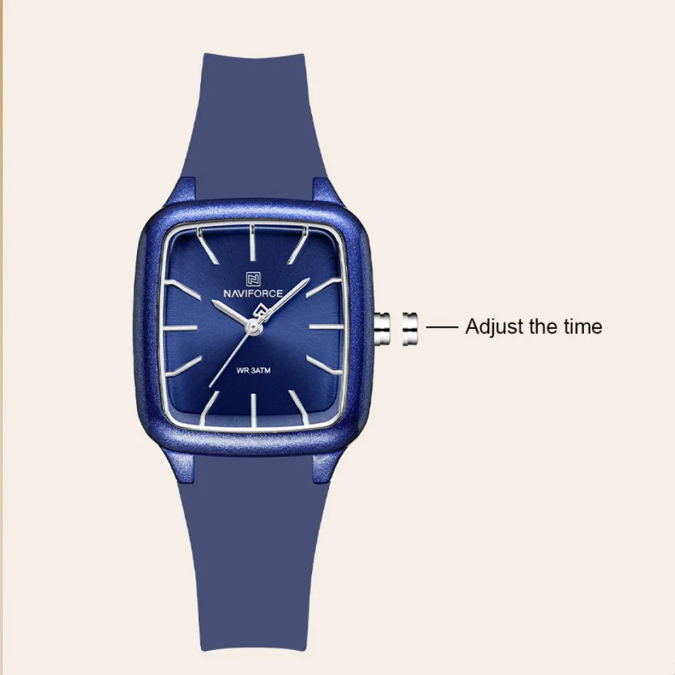 NAVIFORCE NF5055 ساعة يد كوارتز نسائية خفيفة الوزن...