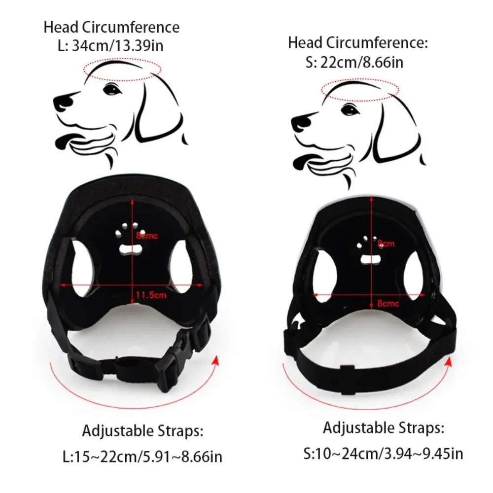 Plastic Pet Dog Helmets With Ear Holes Solid Color Puppy Safety Helmet Handsome Adjustable Straps Pet Motorcycle Headgear Cat