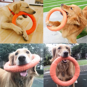 Dog Ring Toys Indestructible Chewing Flying Floating Training Tools Fetch for Small Medium Large Dogs Throwing Catching Flying 2