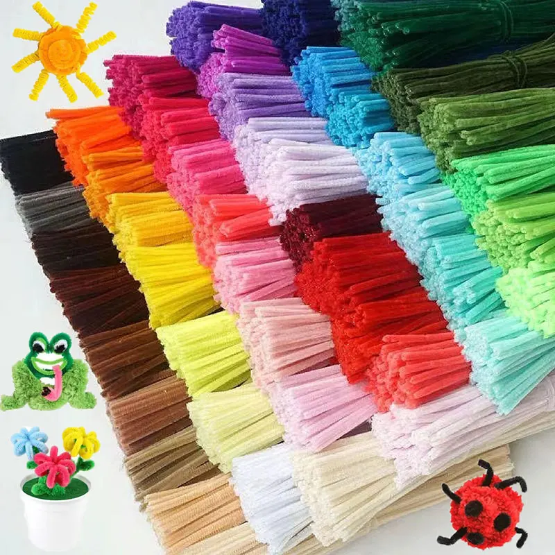 100pcs Vibrant Chenille Stems for Creative DIY Crafting