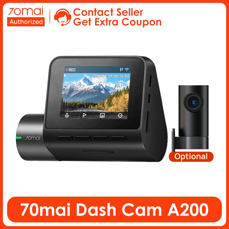 70mai Dash Cam A200 Gobal Dual-channel Record 1080P HDR 2