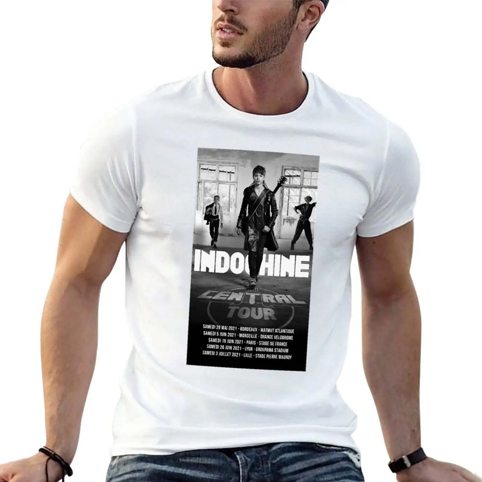 Most Searched Indochine Central Tour Black Classic T-Shirt vintage t shirt sweat shirts mens t shirts pack