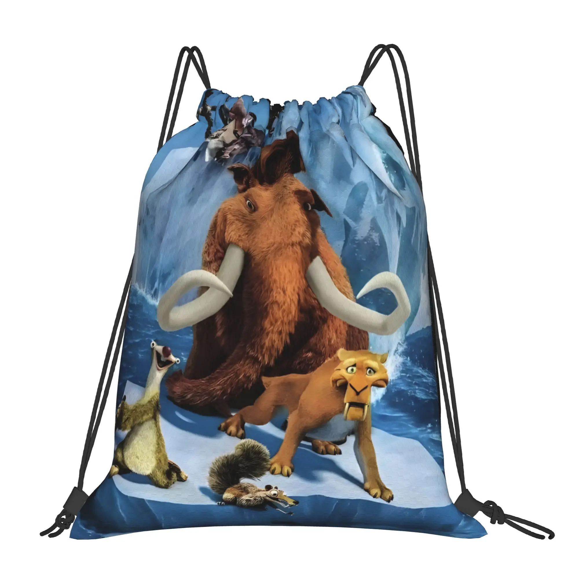 Scrat Backpack 1 pc Manny Sid Diego Ellie Scrat Crash and Eddie Ice Age Drawstring Bag ...
