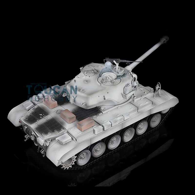 Heng Long 1/16 7.0 Plastic M26 RC Tank FPV Camera 3838 360° Turret Steel Gearbox BB Smoking Ready to Run Vehicle Model TH17314 3