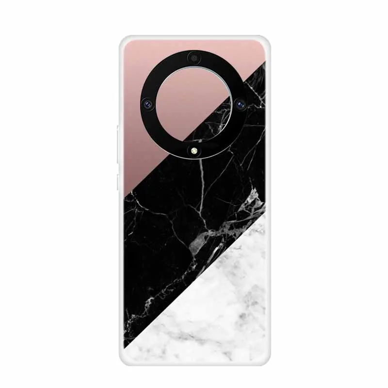 Marble Clear Soft TPU Silicone Back Cover - Transparent Coque
