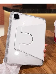 Ultimate 360° Rotation Tablet Case with Versatile Cover and Shell Accessories for iPad pro 13 2025 (WHITE)