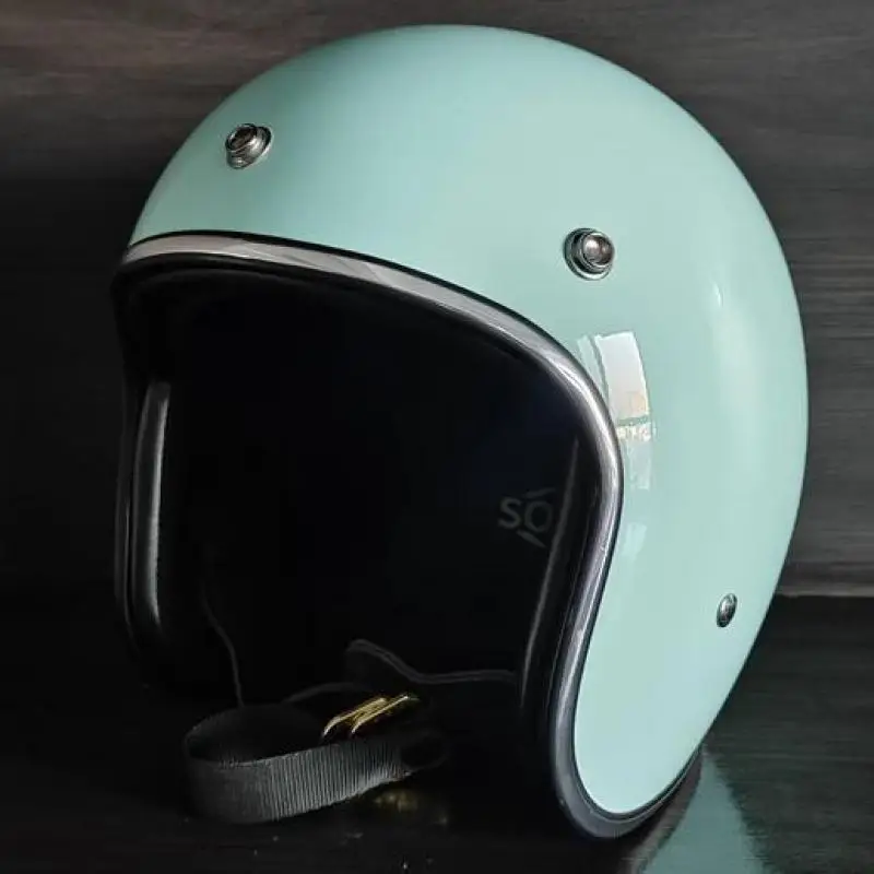 

High strength lightweight fiberglass classic vintage Open face helmet. For Harley and cruise motorcycles protective helmet