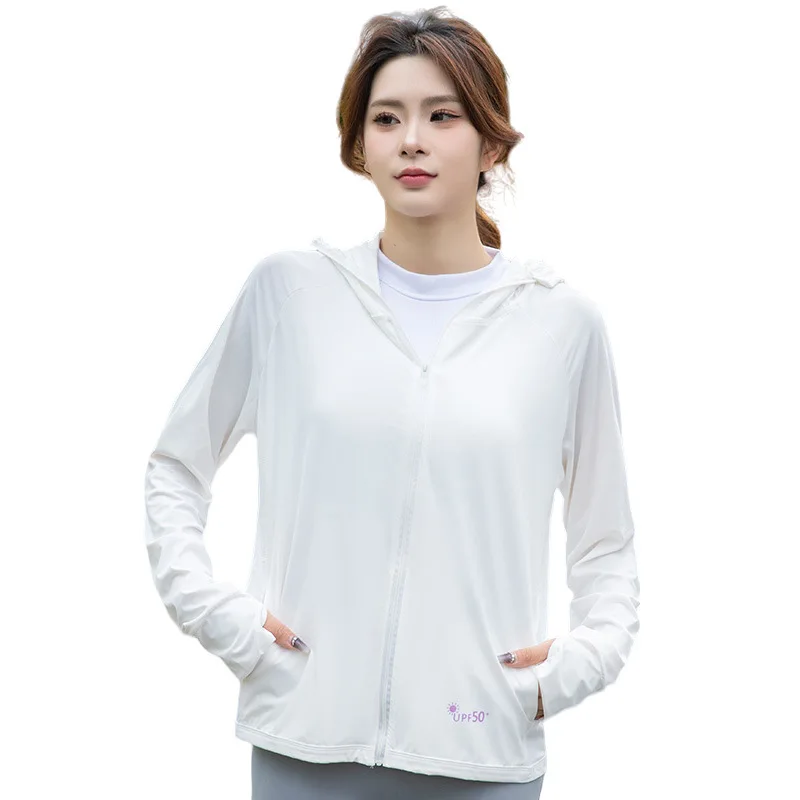 

2024 New Nylon Original Yarn Ice Silk Coat Sunscreen Coat for Women's Slim Fit Summer UV Protection and Breathable Y337
